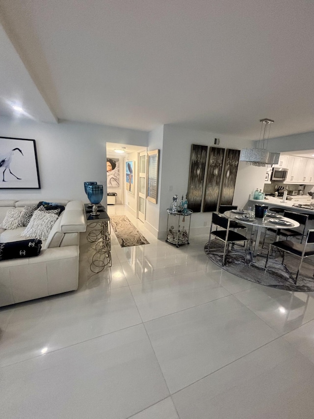 3400 S Ocean Blvd Unit 3H, Highland Beach, FL 33487 - living area with tile patterned floors