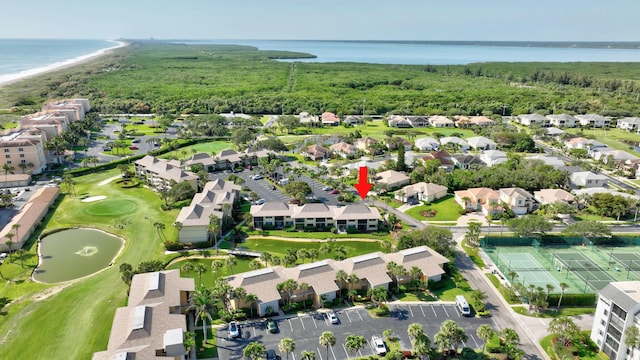 2400 S Ocean Dr Unit 1216, Fort Pierce, FL 34949 - drone / aerial view with a water view, a residential view, and view of golf course