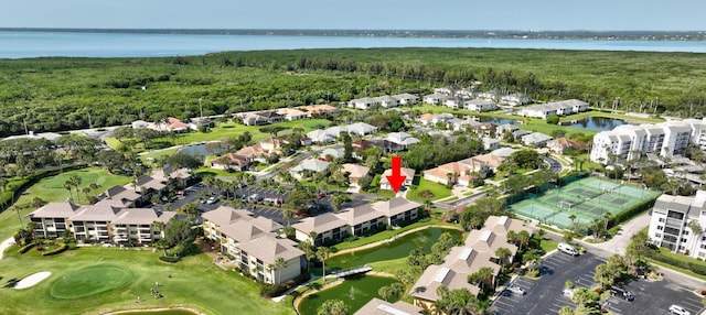 2400 S Ocean Dr Unit 1216, Fort Pierce, FL 34949 - drone / aerial view with view of golf course, a residential view, and a water view