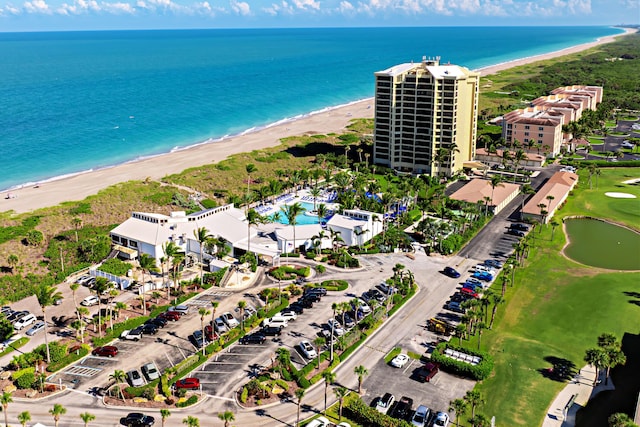 2400 S Ocean Dr Unit 1216, Fort Pierce, FL 34949 - drone / aerial view with a water view and a beach view