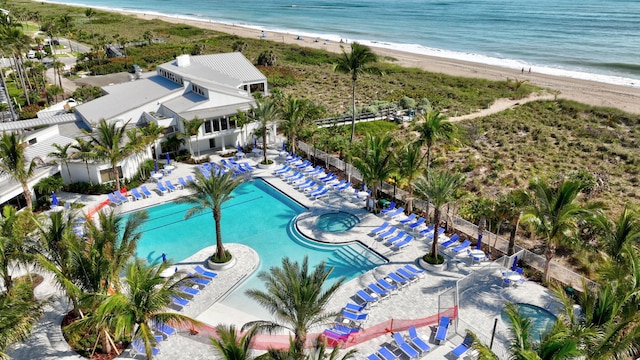 2400 S Ocean Dr Unit 1216, Fort Pierce, FL 34949 - drone / aerial view featuring a water view and a view of the beach