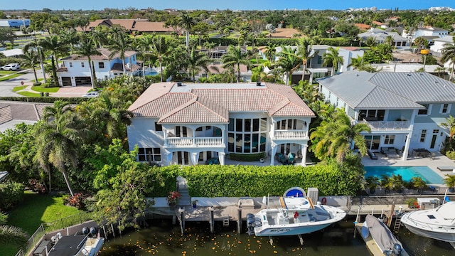 712 NE 71st St, Boca Raton, FL 33487 - aerial view with a residential view and a water view