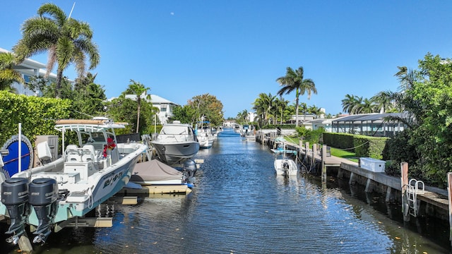 712 NE 71st St, Boca Raton, FL 33487 - dock area featuring a water view