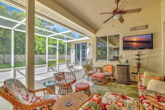 2857 SE Pace Dr, Port Saint Lucie, FL 34984 - sunroom / solarium with ceiling fan
