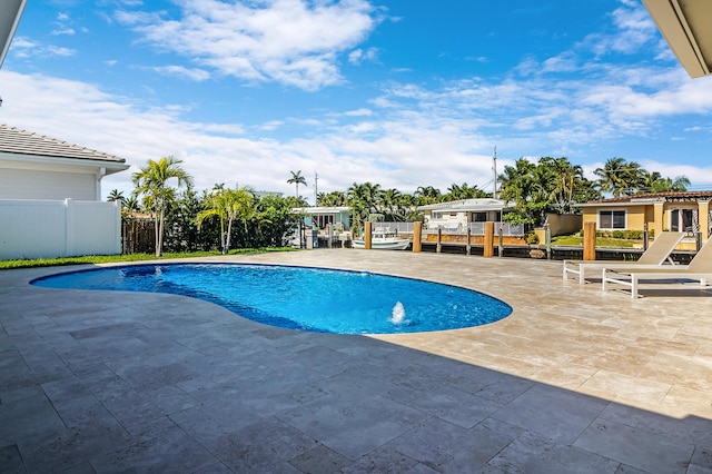 841 SE 5th Ter, Pompano Beach, FL 33060 - view of pool with a fenced in pool, a patio area, and fence