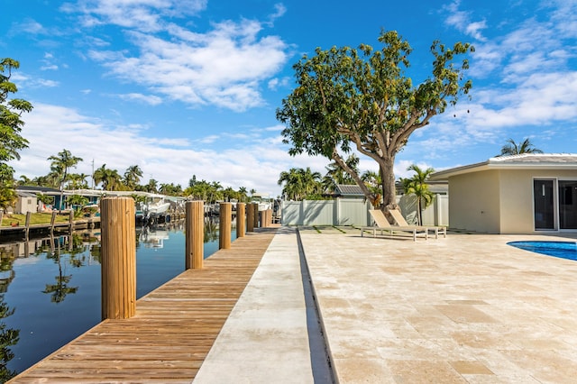 841 SE 5th Ter, Pompano Beach, FL 33060 - dock area with fence and a water view