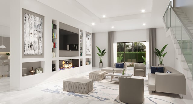 common area featuring stairs