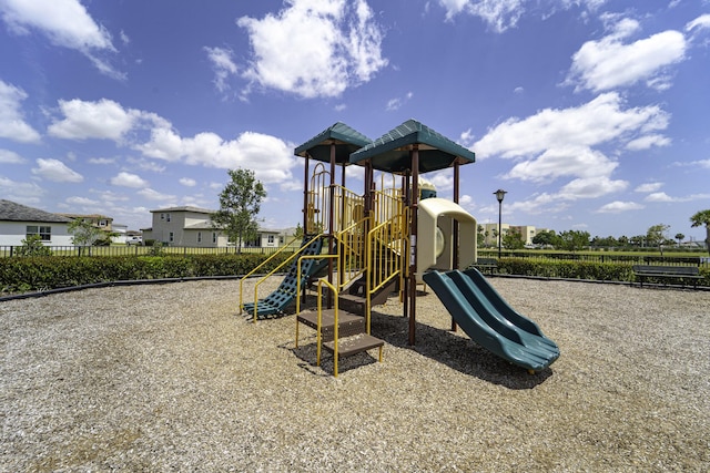 community playground with fence