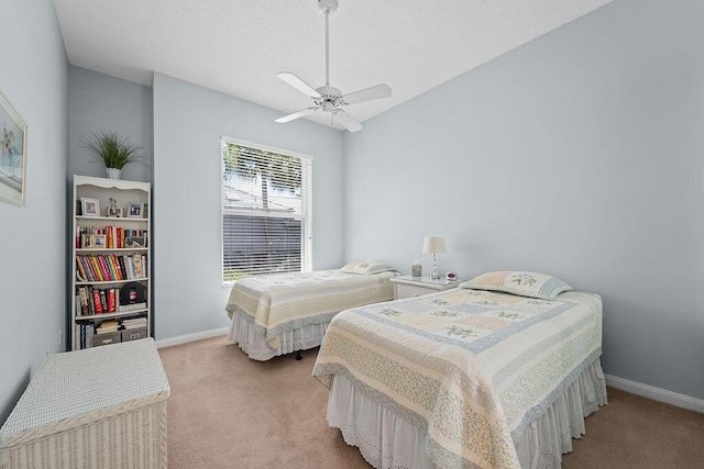 5166 SE Inkwood Way, Hobe Sound, FL 33455 - bedroom featuring ceiling fan, light colored carpet, and baseboards