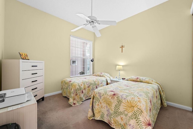 5166 SE Inkwood Way, Hobe Sound, FL 33455 - bedroom featuring baseboards, a ceiling fan, and carpet floors