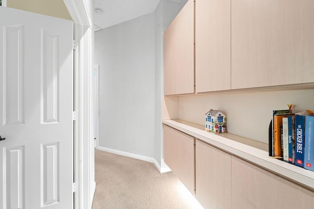 5166 SE Inkwood Way, Hobe Sound, FL 33455 - corridor with baseboards and light carpet