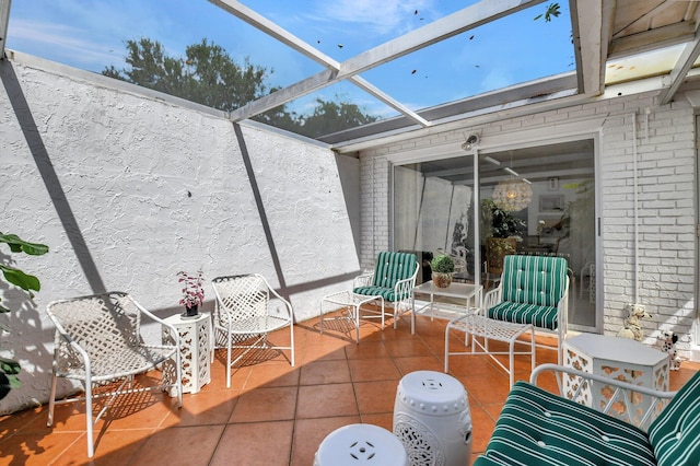 10129 43rd Dr S Unit 311, Boynton Beach, FL 33436 - view of patio / terrace with a lanai