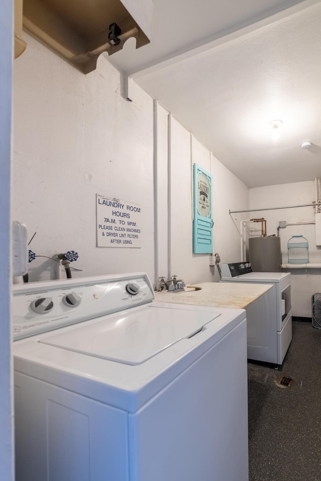 laundry area featuring washing machine and dryer