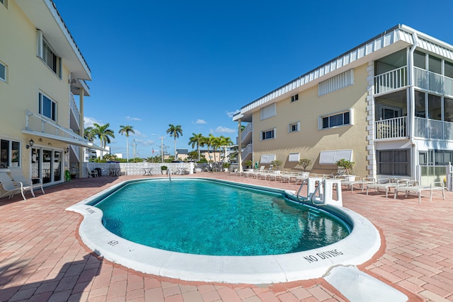 pool featuring a patio