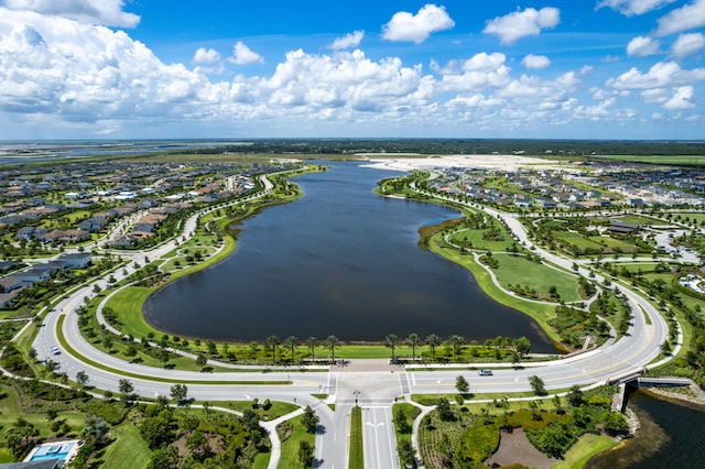 1218 Timber Reap Trl, The Acreage, FL 33470 - aerial view featuring a residential view and a water view