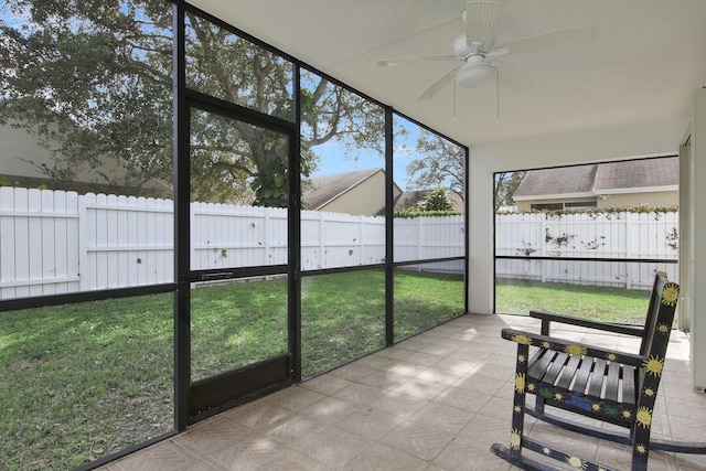 144 Pennock Landing Cir, Jupiter, FL 33458 - sunroom / solarium featuring ceiling fan