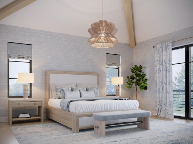 716 NE 2nd St, Delray Beach, FL 33444 - bedroom featuring access to exterior and wood finished floors
