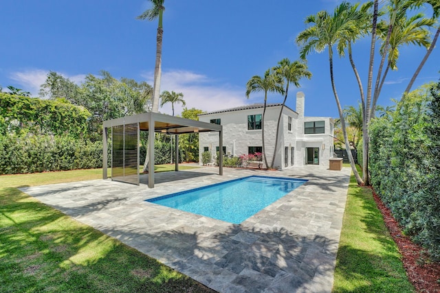 5832 Alton Rd, Miami Beach, FL 33140 - pool with a lawn and a patio