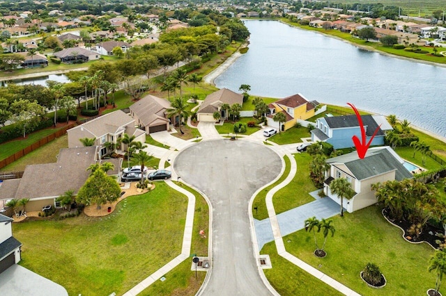 12820 Smithdale Pl, Boca Raton, FL 33428 - birds eye view of property with a water view and a residential view