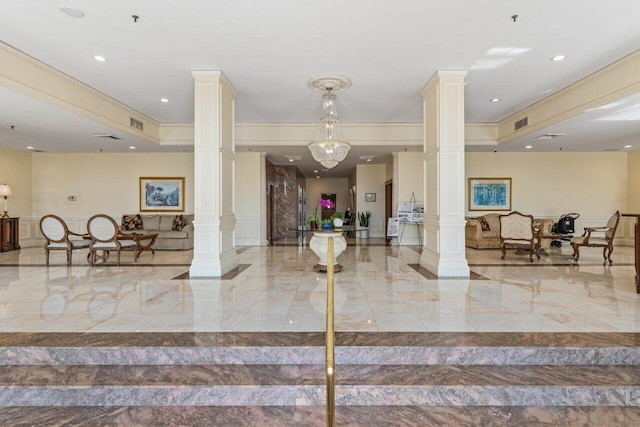 2917 S Ocean Blvd Unit 104, Highland Beach, FL 33487 - building lobby with recessed lighting