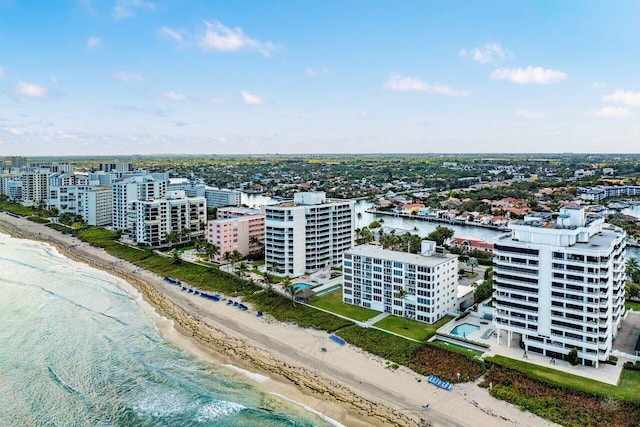 2917 S Ocean Blvd Unit 104, Highland Beach, FL 33487 - bird's eye view of waterfront with a beach