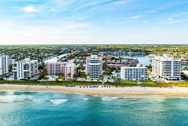 2917 S Ocean Blvd Unit 104, Highland Beach, FL 33487 - bird's eye view of waterfront with a beach
