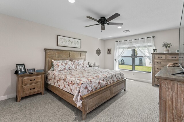 14423 Dalia Ave, Fort Pierce, FL 34951 - bedroom featuring visible vents, baseboards, recessed lighting, and light carpet