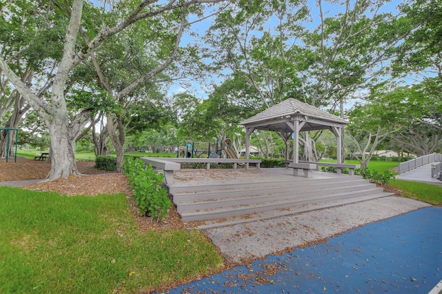 2416 NW 32nd St, Boca Raton, FL 33431 - wooden deck with a gazebo