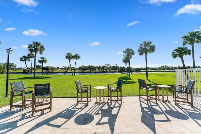 336 Golfview Rd Unit 916, North Palm Beach, FL 33408 - view of patio / terrace featuring a water view