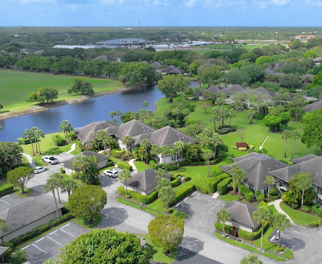 13268 Polo Club Rd Unit A104, Wellington, FL 33414 - birds eye view of property with a water view and a residential view