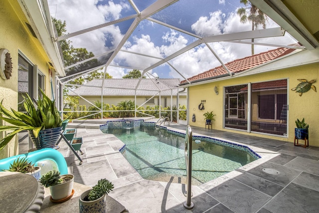 104 Cove Rd, Greenacres, FL 33413 - outdoor pool with a patio area and glass enclosure