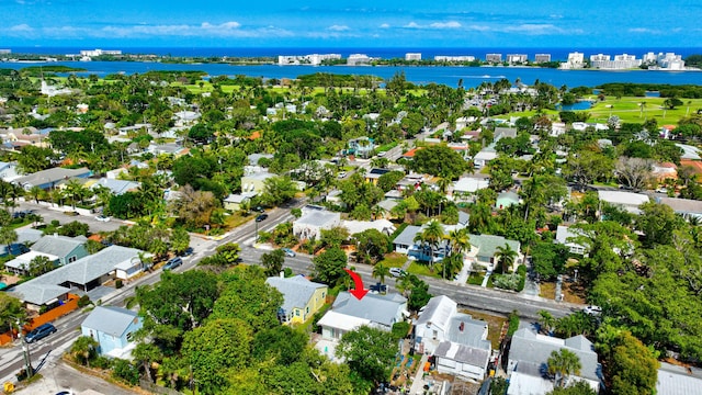621 N Ocean Breeze, Lake Worth Beach, FL 33460 - birds eye view of property with a water view and a residential view