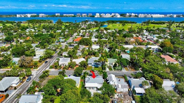621 N Ocean Breeze, Lake Worth Beach, FL 33460 - drone / aerial view featuring a water view and a residential view