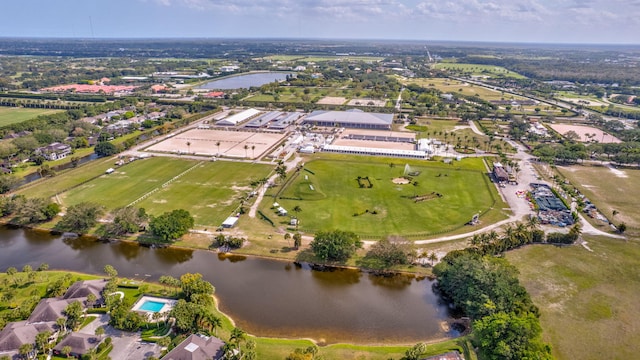 2445 Stonegate Dr, Wellington, FL 33414 - birds eye view of property featuring a water view