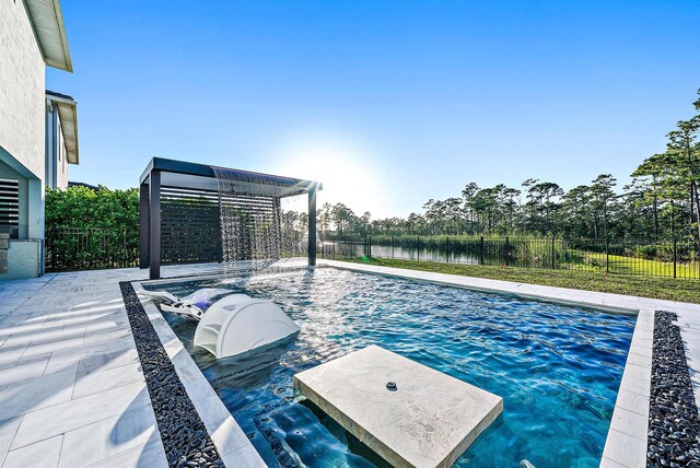 4770 SW Ardsley Dr, Stuart, FL 34997 - view of pool with a fenced backyard and a water view