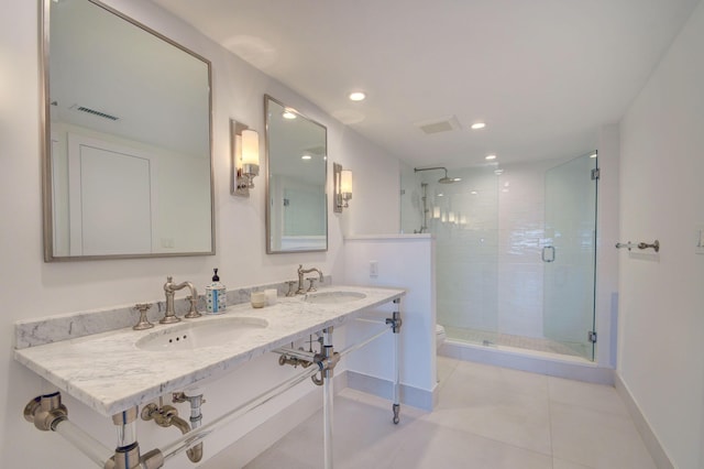 full bath featuring tiled shower
