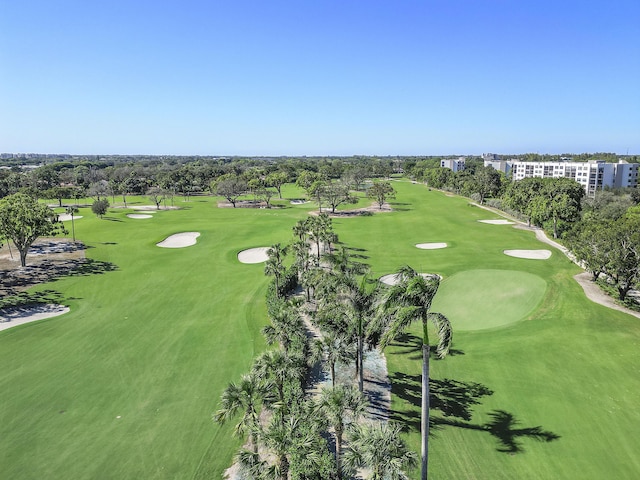 bird's eye view featuring view of golf course