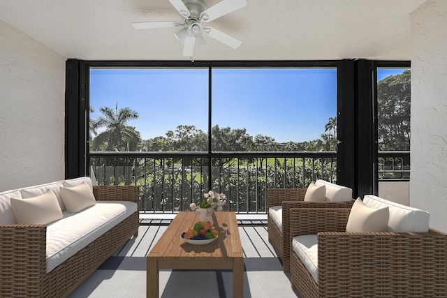sunroom featuring a wealth of natural light