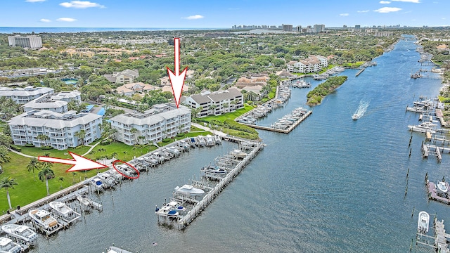 621 Bay Colony Drive S & Slip 13, Juno Beach, FL 33408 - view of urban area featuring a large body of water and numerous boat docks