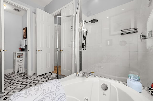 2111 Bellcrest Ct, Royal Palm Beach, FL 33411 - full bathroom featuring a whirlpool tub and tiled shower