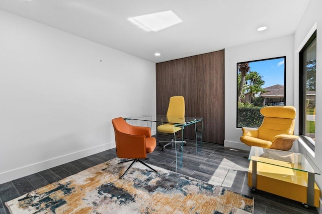 6878 Touchstone Cir, Palm Beach Gardens, FL 33418 - living area with wood finished floors, baseboards, and recessed lighting
