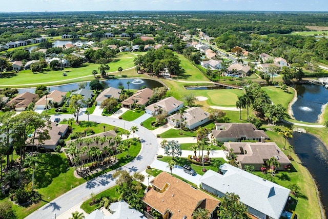 6878 Touchstone Cir, Palm Beach Gardens, FL 33418 - birds eye view of property featuring a water view, golf course view, and a residential view