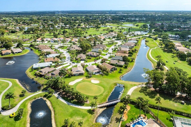 6878 Touchstone Cir, Palm Beach Gardens, FL 33418 - aerial view featuring view of golf course, a water view, and a residential view
