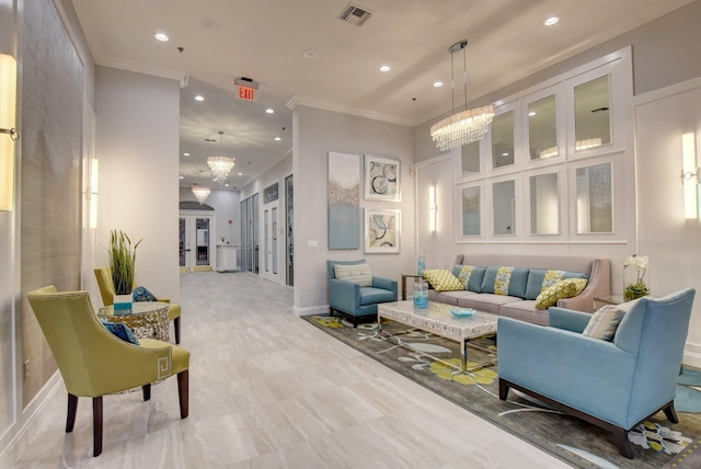 building lobby with visible vents
