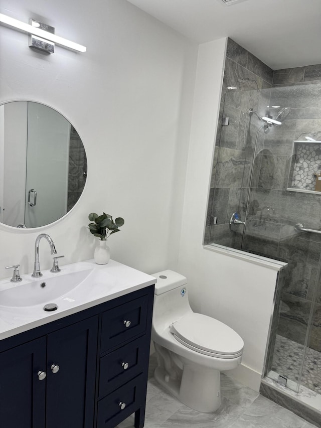 6092 Caladium Rd, Delray Beach, FL 33484 - full bath featuring marble finish floors, vanity, and a shower stall