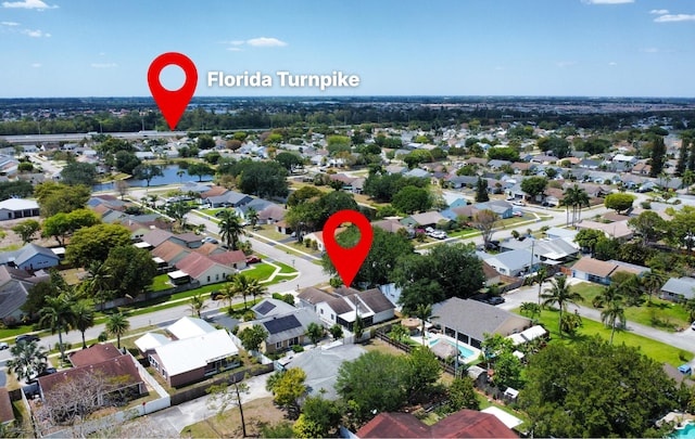 5740 Teakwood Rd, Lake Worth, FL 33467 - bird's eye view featuring a residential view