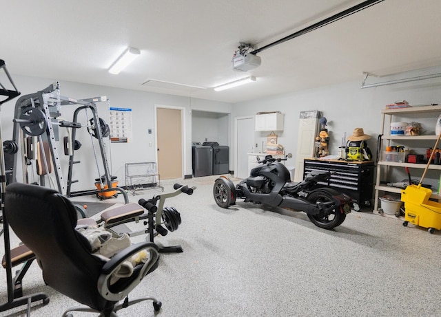 5740 Teakwood Rd, Lake Worth, FL 33467 - interior space with washer and dryer and a garage door opener