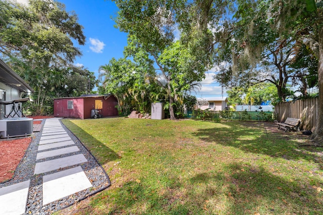 2869 SW 13th Ct, Fort Lauderdale, FL 33312 - view of yard with cooling unit and an outbuilding