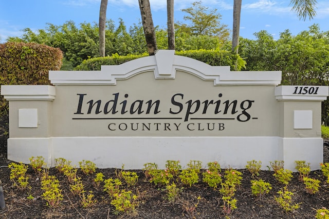view of community sign