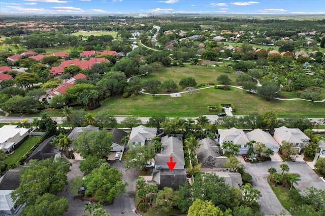 bird's eye view with a residential view